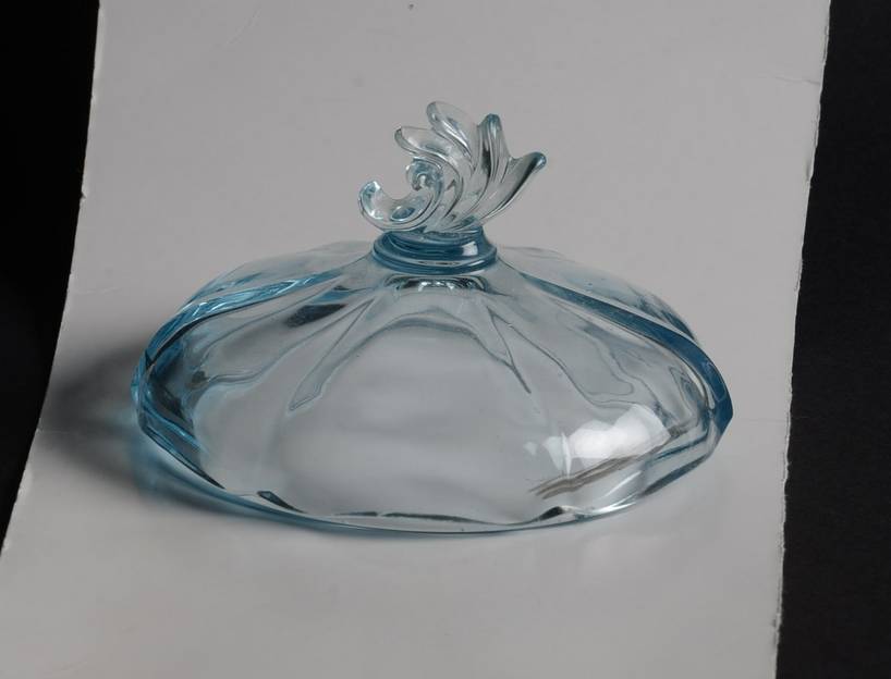 Baroque Blue Lid for Footed Jelly (Baroque Shape)