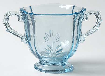 Baroque Blue Individual Footed Sugar (Baroque Shape)