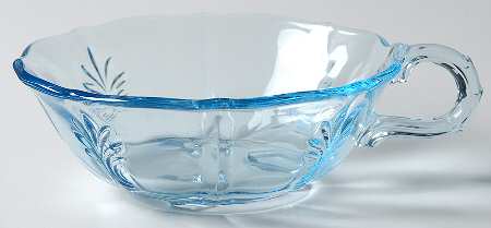 Baroque Blue 1 Handle  Flared Nappy (Baroque Shape)