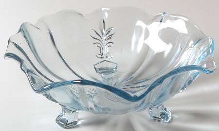 Baroque Blue 7" Three-Toed Bon Bon (Baroque Shape)