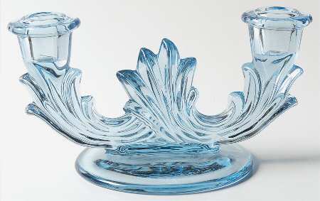 Baroque Blue Double Candlestick (Baroque Shape)