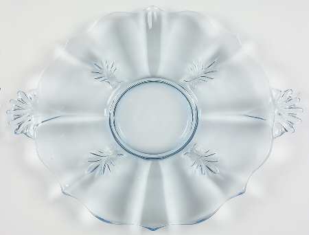 Baroque Blue Handled Cake Plate (Baroque Shape)