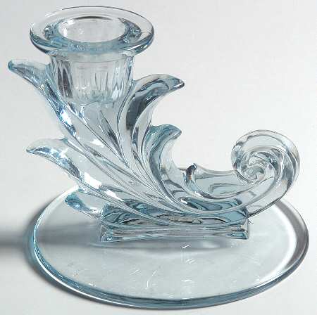 Baroque Blue 4" Candlestick (Baroque Shape)