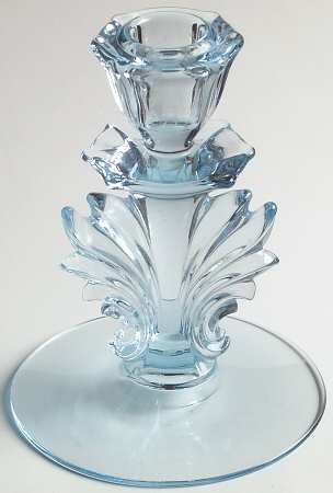 Baroque Blue 5" Candlestick (Baroque Shape)