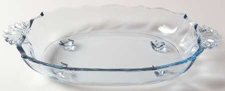 Baroque Blue Handled Floating Garden Bowl (Baroque Shape)