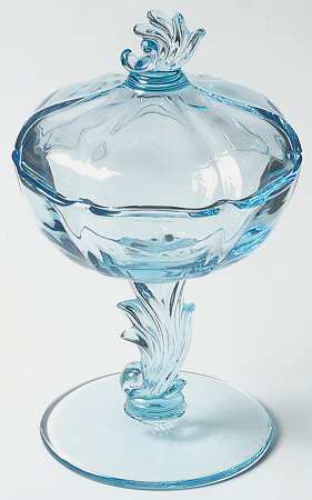 Baroque Blue Footed Jelly & Cover (Baroque Shape)
