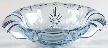 Baroque Blue 11" Rolled Edge Bowl (Baroque Shape)
