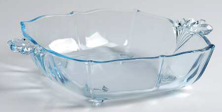 Baroque Blue Square Handled Sweet Meet (Baroque Shape)