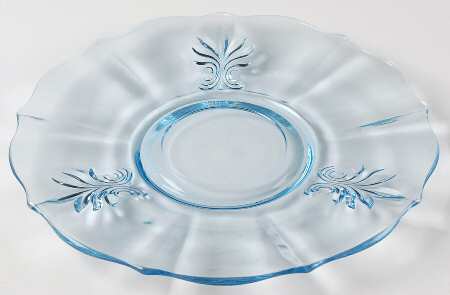 Baroque Blue Cracker Plate (Baroque Shape)