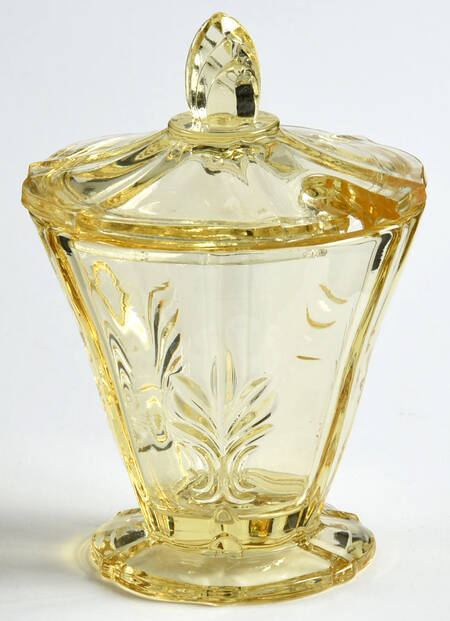 Baroque Topaz Mustard & Lid (Baroque Shape)