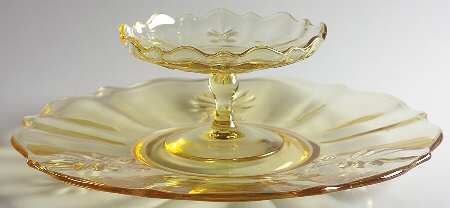 Baroque Topaz Cheese & Cracker Set (Baroque Shape)