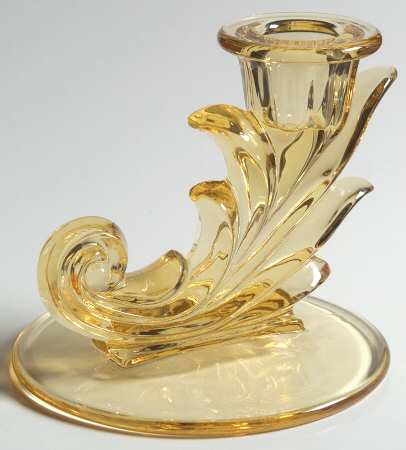 Baroque Topaz 4" Candlestick (Baroque Shape)