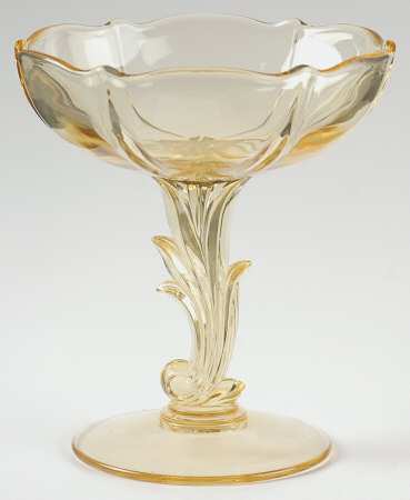 Baroque Topaz Footed Preserve No Lid (Baroque Shape)