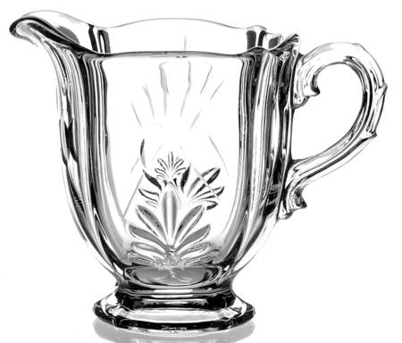 Beacon (Stem 6017, Cut 767) Footed Creamer (Baroque Shape)