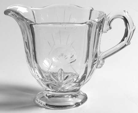 Beacon (Stem 6017, Cut 767) Individual Footed Creamer (Baroque Shape)