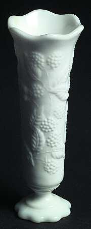 Berry Milk Glass 7" Bud Vase