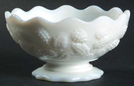 Berry Milk Glass Single Light Candlestick