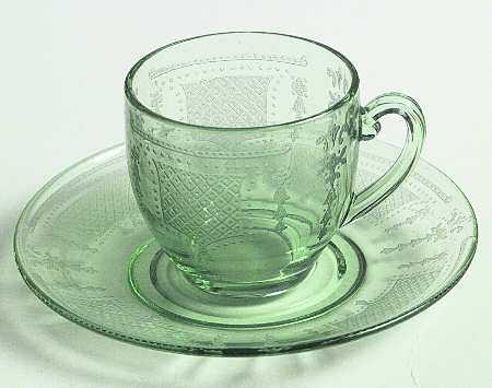 Beverly Green Demitasse Cup & Saucer Set