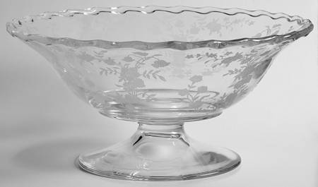 Bouquet (Stem 6033, Etch 342) 10" Round Flared Bowl