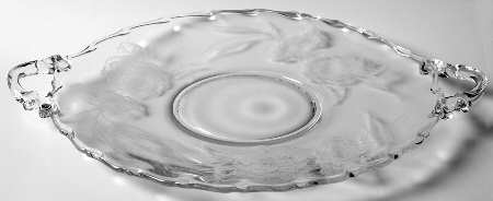 Camellia Handled Cake Plate