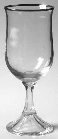 Celebration Clear (Platinum Trim) Wine Glass