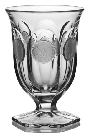 Coin Glass Clear Footed Tumbler