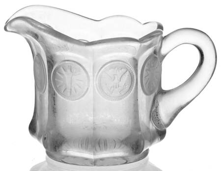 Coin Glass Clear Creamer