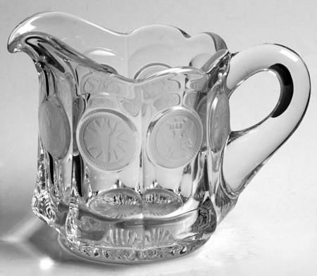 Coin Glass Clear Creamer