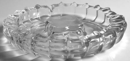 Coin Glass Clear Double Ashtray