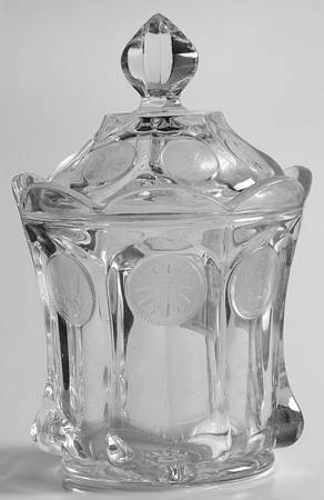 Coin Glass Clear Candy Dish & Lid