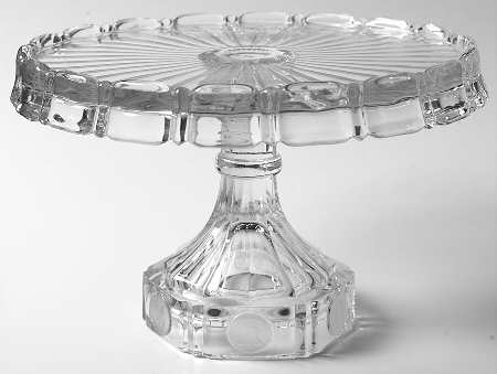 Coin Glass Clear Round Cake Stand