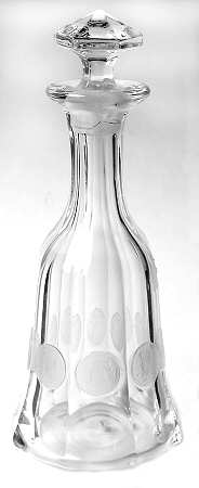 Coin Glass Clear Decanter & Stopper