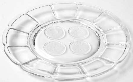 Coin Glass Clear Luncheon Plate