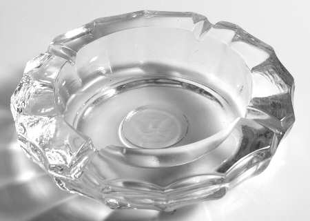 Coin Glass Clear Ashtray