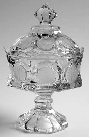 Coin Glass Clear Wedding Bowl with Lid