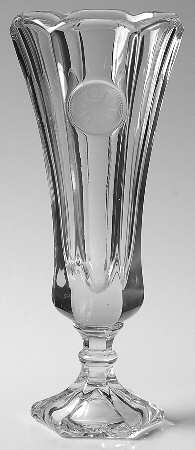 Coin Glass Clear 8" Bud Vase