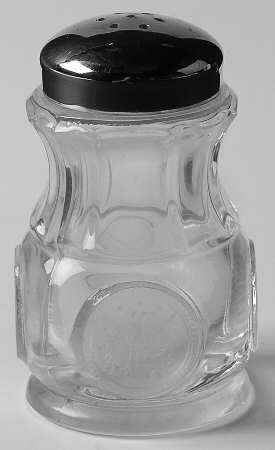 Coin Glass Clear Shaker with Metal Lid