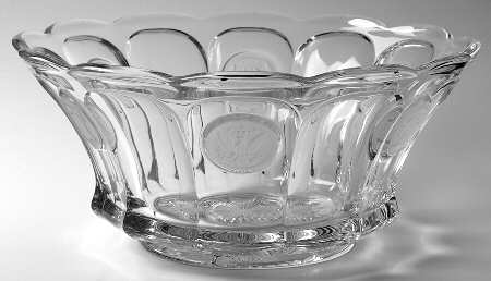 Coin Glass Clear Punch Bowl