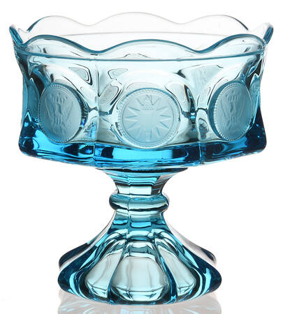 Coin Glass Light Blue (Newer) Wedding Bowl, No Lid