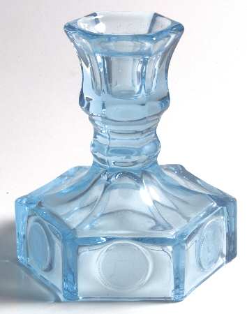 Coin Glass Light Blue (Newer) Single Light Candlestick