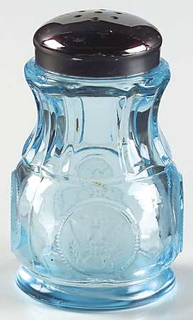 Coin Glass Light Blue (Newer) Shaker with Metal Lid
