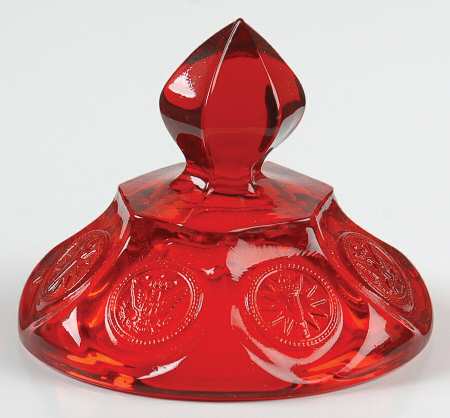 Coin Glass Ruby Lid for Candy Dish