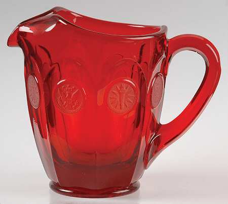 Coin Glass Ruby 32 Oz Pitcher