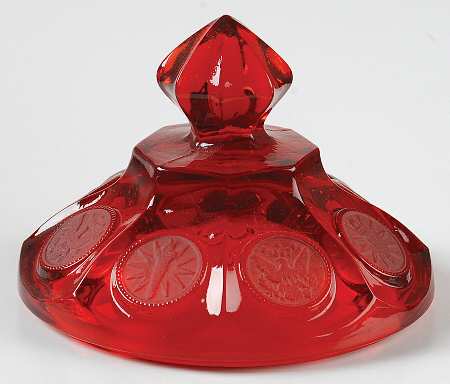 Coin Glass Ruby Lid for Wedding Bowl