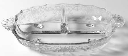 Corsage Clear 3 Part Handled Relish (Baroque Shape)