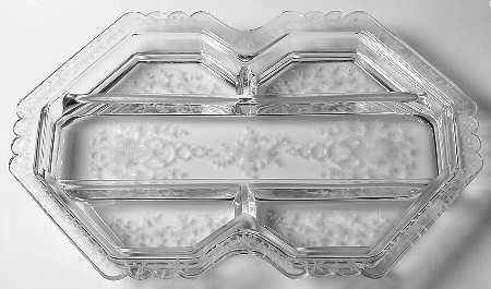 Corsage Clear 13" Oblong 5 Part Relish