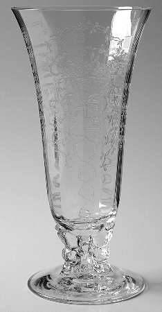 Corsage Clear 9" Footed Flower Vase
