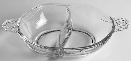 Coronet Clear 8" Oval 2 Part Relish
