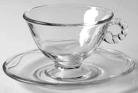 Coronet Clear Cup & Saucer Set
