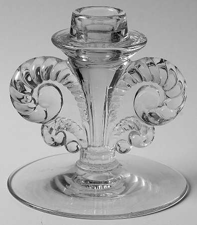 Coronet Clear 4" Single Light Candlestick